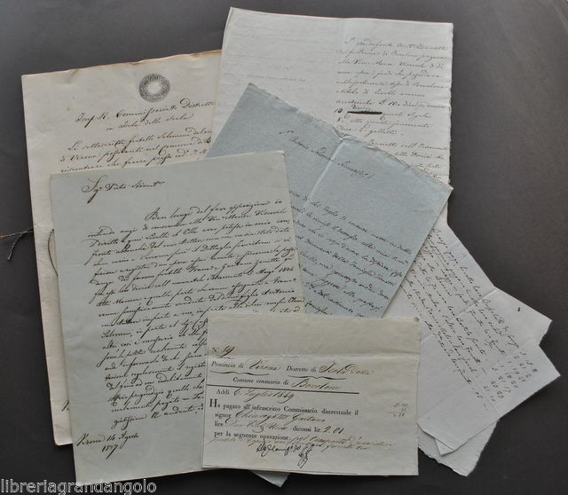 Carteggio Isola della Scala Bovolone Verona Salomoni Atti Notarili Curia …