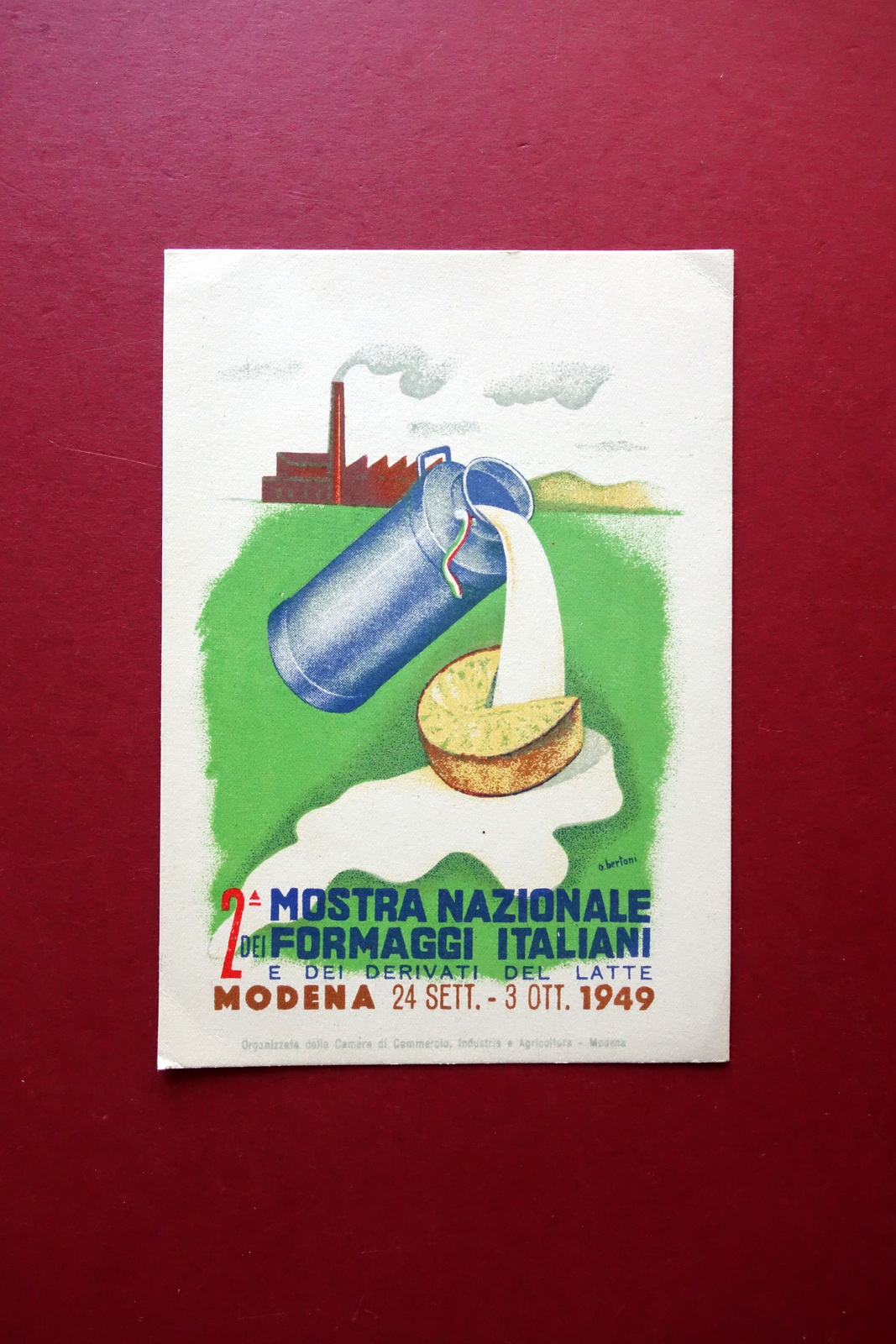 Cartolina 2∞ Mostra Nazionale dei Formaggi Italiani Modena 1949 Non …
