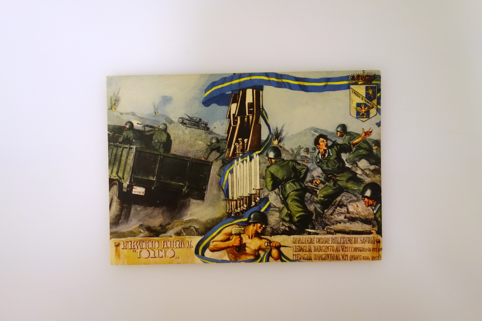 Cartolina 82° Reggimento Fanteria Autotrasportabile Torino Viaggiata 1941 WW2