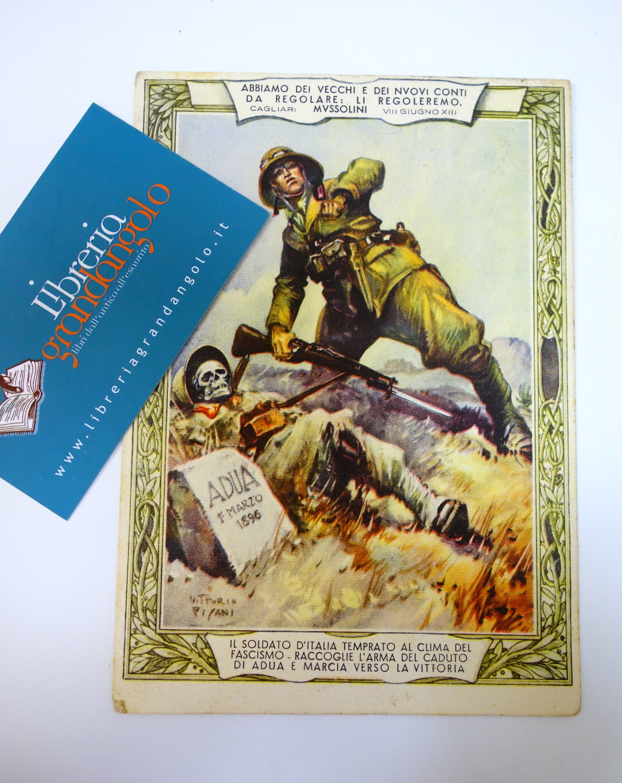 Cartolina 83° Reggimento Fanteria Venezia A.O. Adua viaggiata 1936 Pisani
