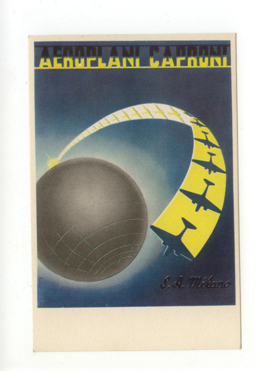 Cartolina Aeroplani Caproni S. A. Milano non viaggiata