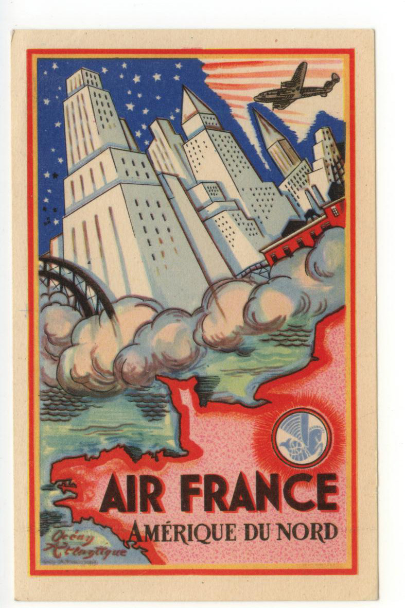 Cartolina Air France AmÈrique du Nord non viaggiata