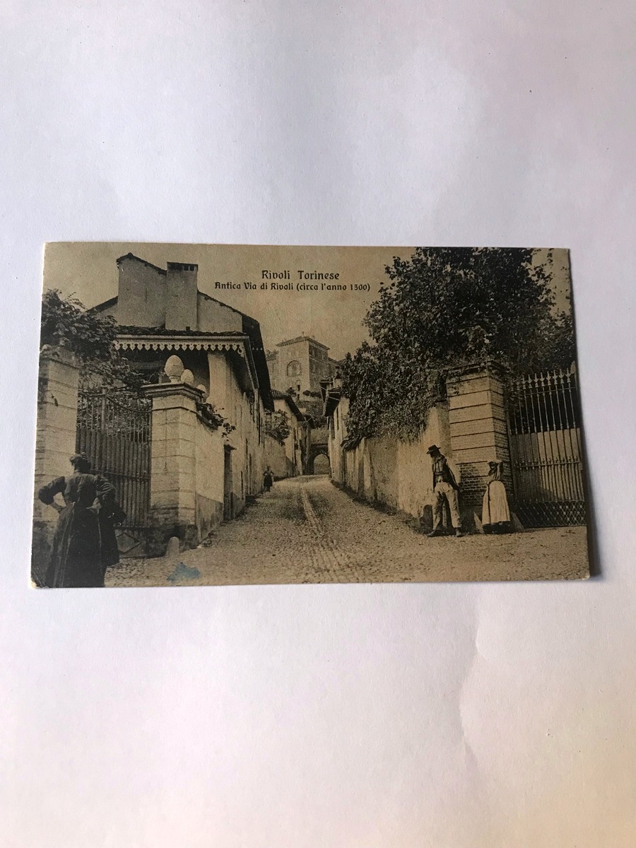 Cartolina Antica Via di Rivoli circa anno 1300 Viaggiata 1911