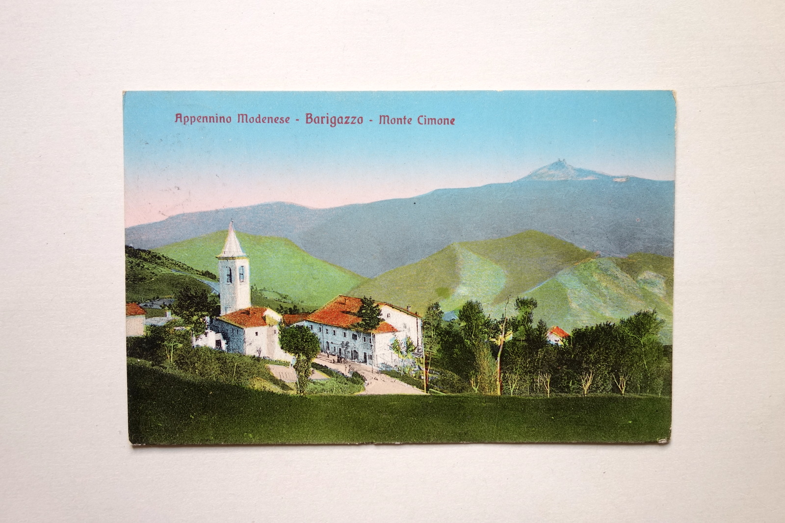 Cartolina Barigazzo Monte Cimone Appennino Modenese a Colori Viaggiata 1914