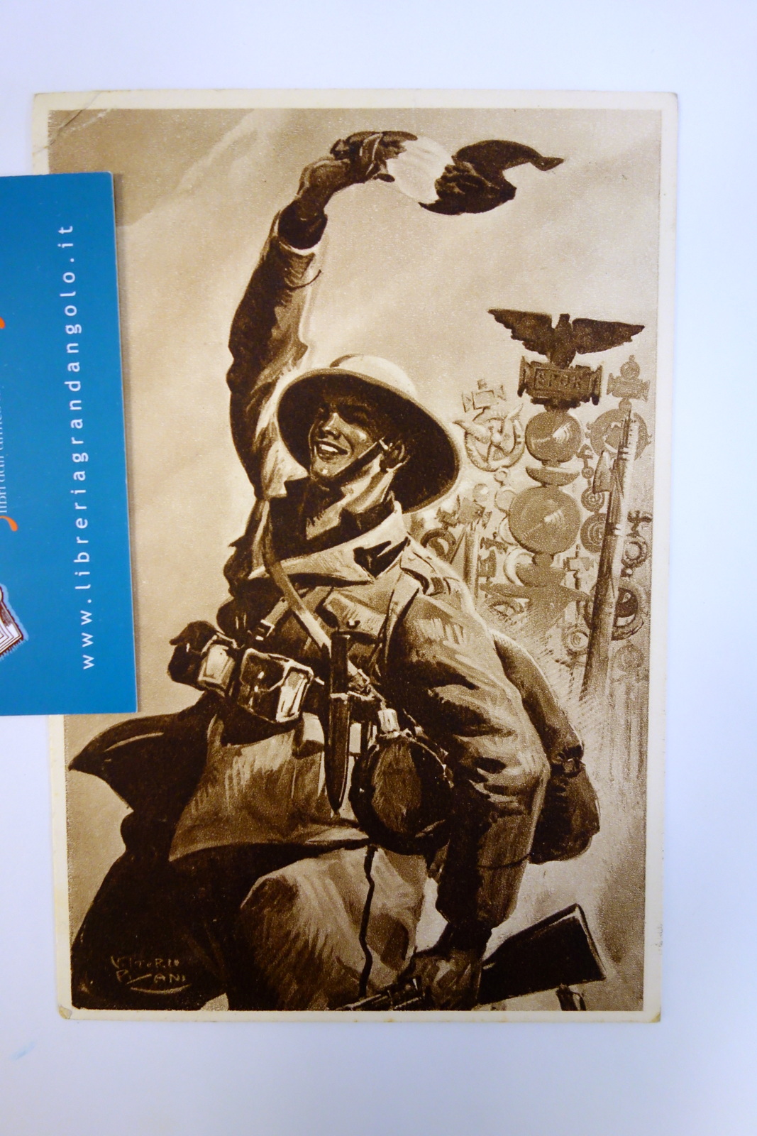 Cartolina Battaglioni Camicie Nere Africa Orientale viaggiata 1936 Pisani