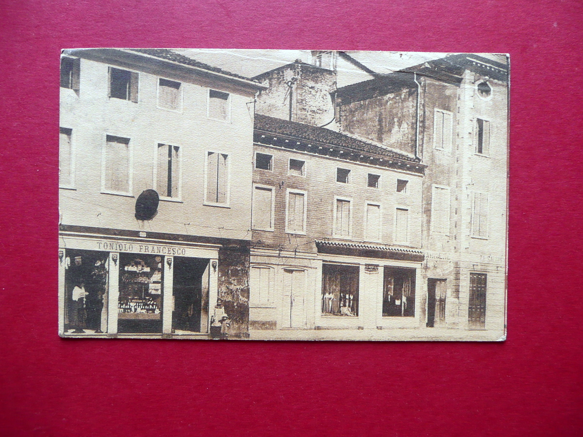 Cartolina Camisano Piazza Umberto I Toniolo Francesco Viaggiata 1917