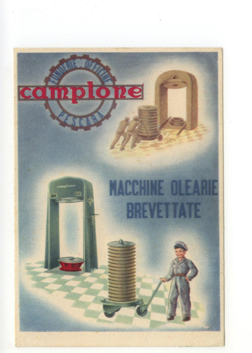 Cartolina Camplone Macchine Olearie Brevettate Fonderie Officine non viaggiata