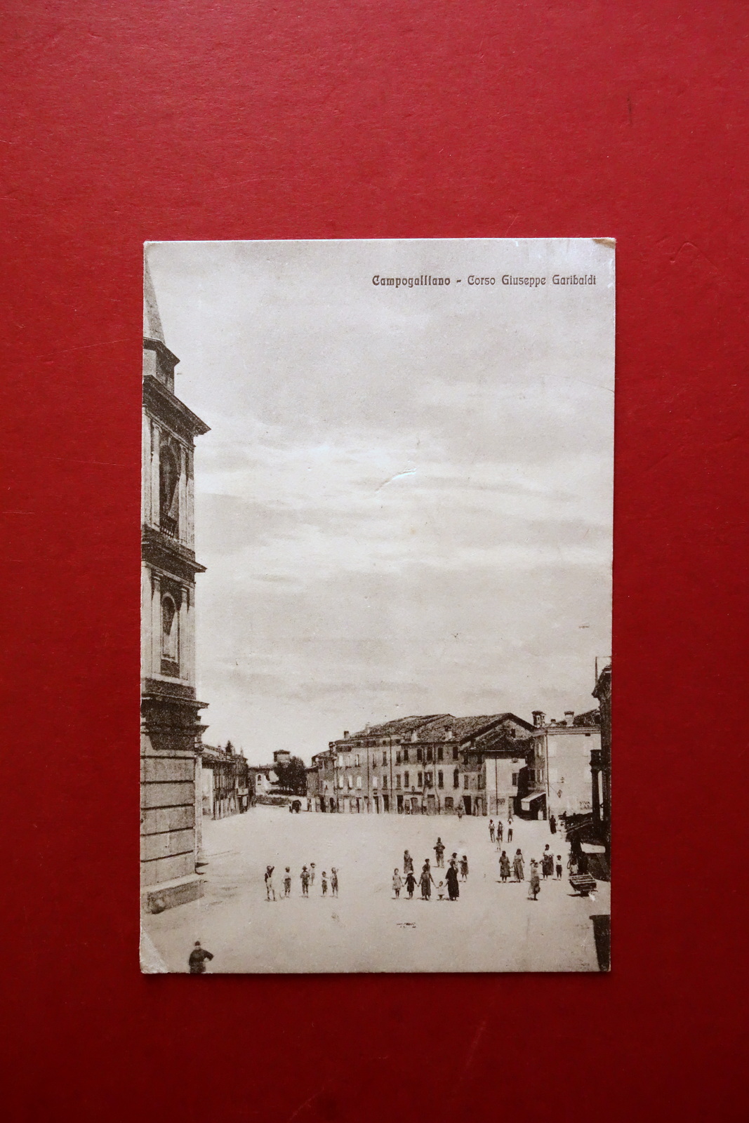 Cartolina Campogalliano Modena Corso Giuseppe Garibaldi Viaggiata 1925