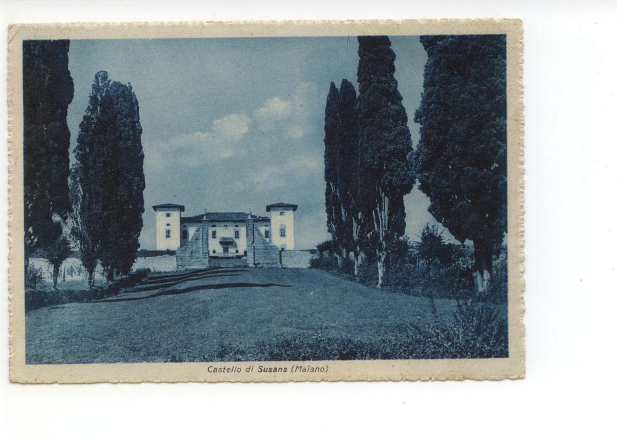 Cartolina Castello di Susans Maiano 1940 viaggiata Udine