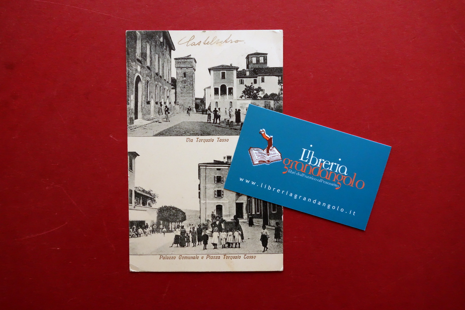 Cartolina Castelvetro di Modena Via Piazza Tasso Palazzo Comunale Viaggiata …