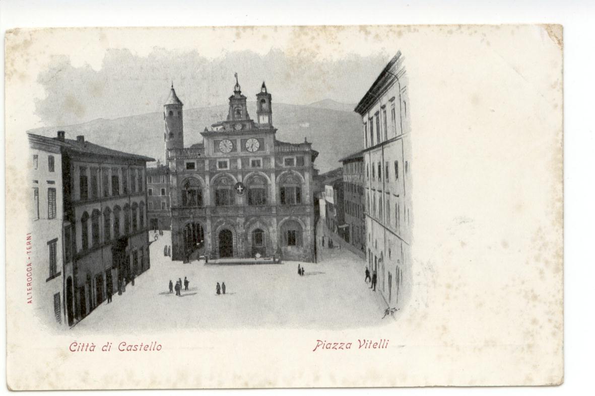 Cartolina Citt‡ di Castello Piazza Vitelli non viaggiata