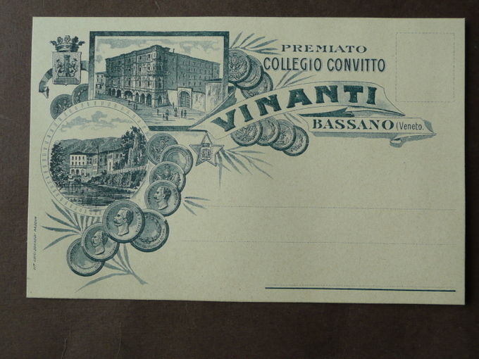 Cartolina Collegio Vinanti Bassano Lit. Donanti Padova Veneto