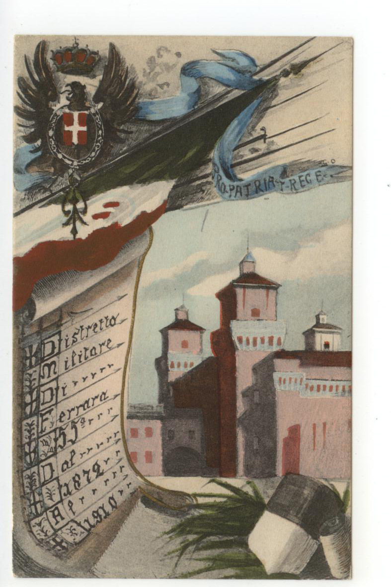 Cartolina Distretto Militare di Ferrara 55∞ Dal 1872 Al 1910 …