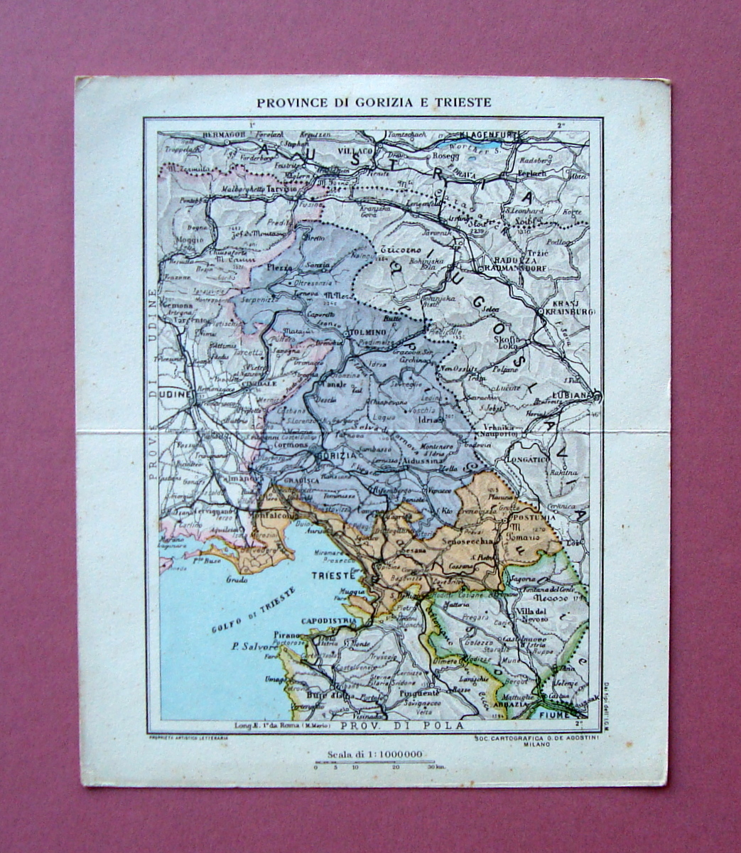 Cartolina doppia Laboratorio Zoja1933 prov. Gorizia Trieste vg in franchigia