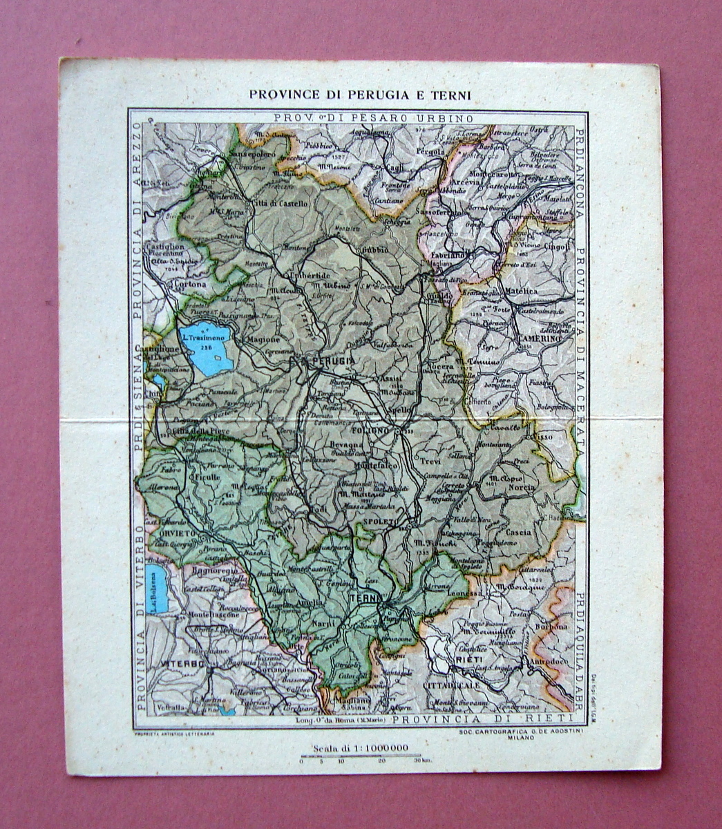 Cartolina doppia Laboratorio Zoja1933 province Perugia e Terni vg in …