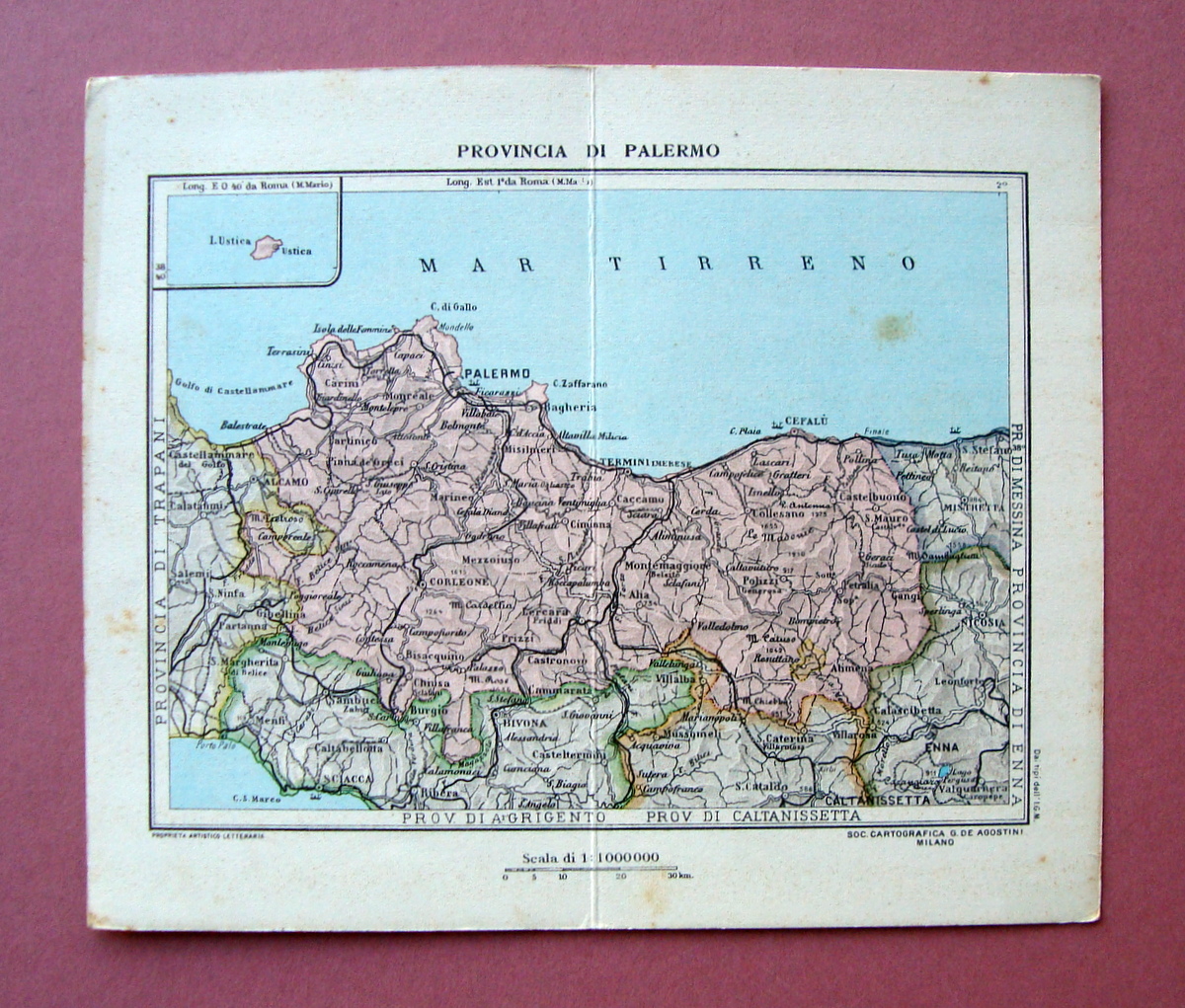 Cartolina doppia Laboratorio Zoja1933 provincia di Palermo vg in franchigia