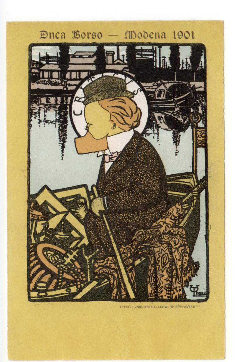Cartolina Duca Borso Modena 1901 non viaggiata pubblicit‡