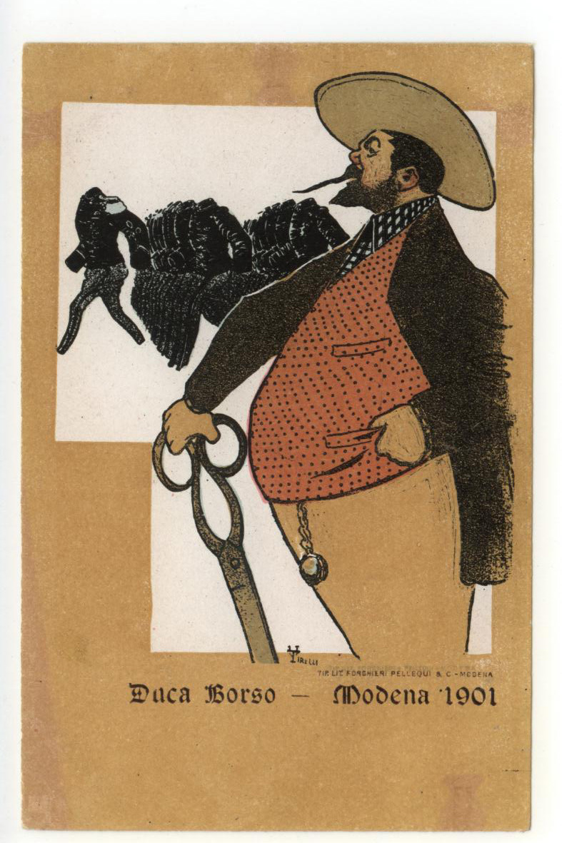 Cartolina Duca Borso Modena 1901 non viaggiata Tirelli