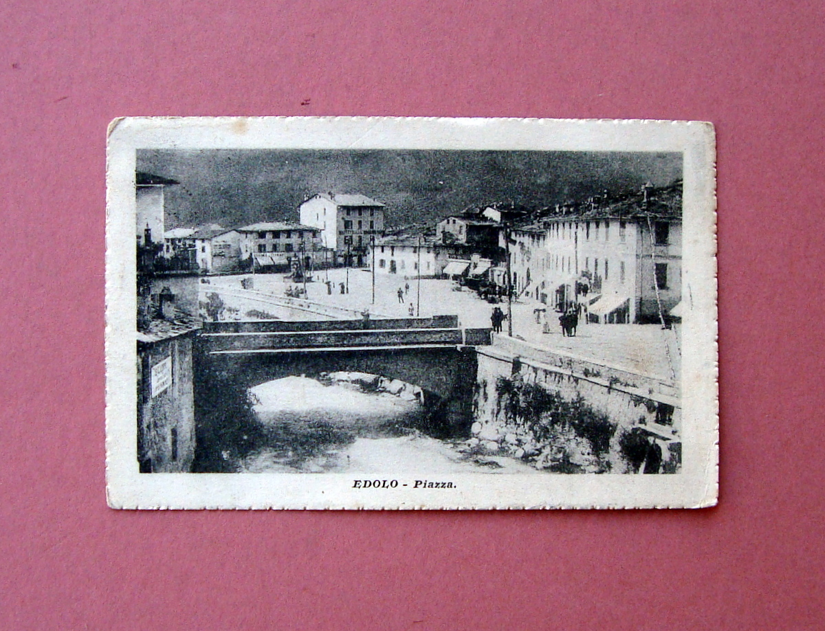 Cartolina Edolo Piazza 1918 viaggiata