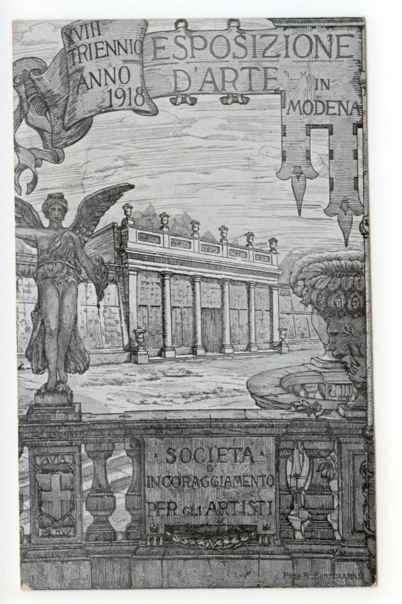 Cartolina Esposizione D'Arte in Modena XVIII Triennio Anno 1918 non …