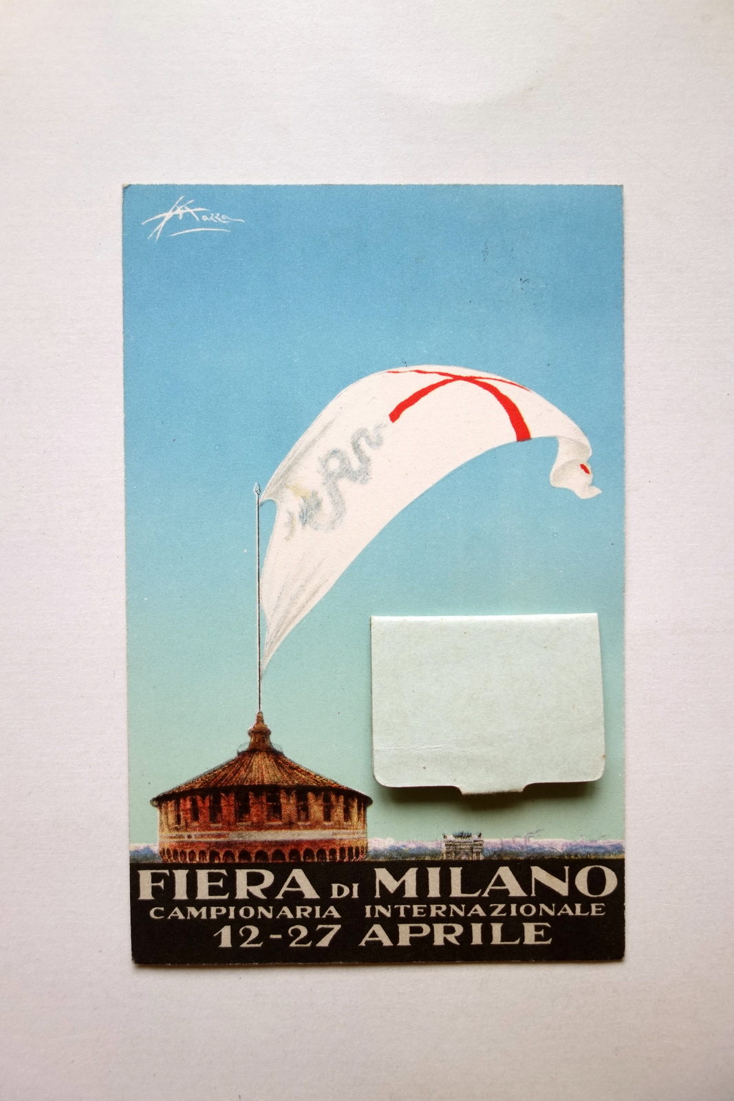 Cartolina Fiera di Milano Campionaria 1926 Animata Valigetta 10 Vedute …