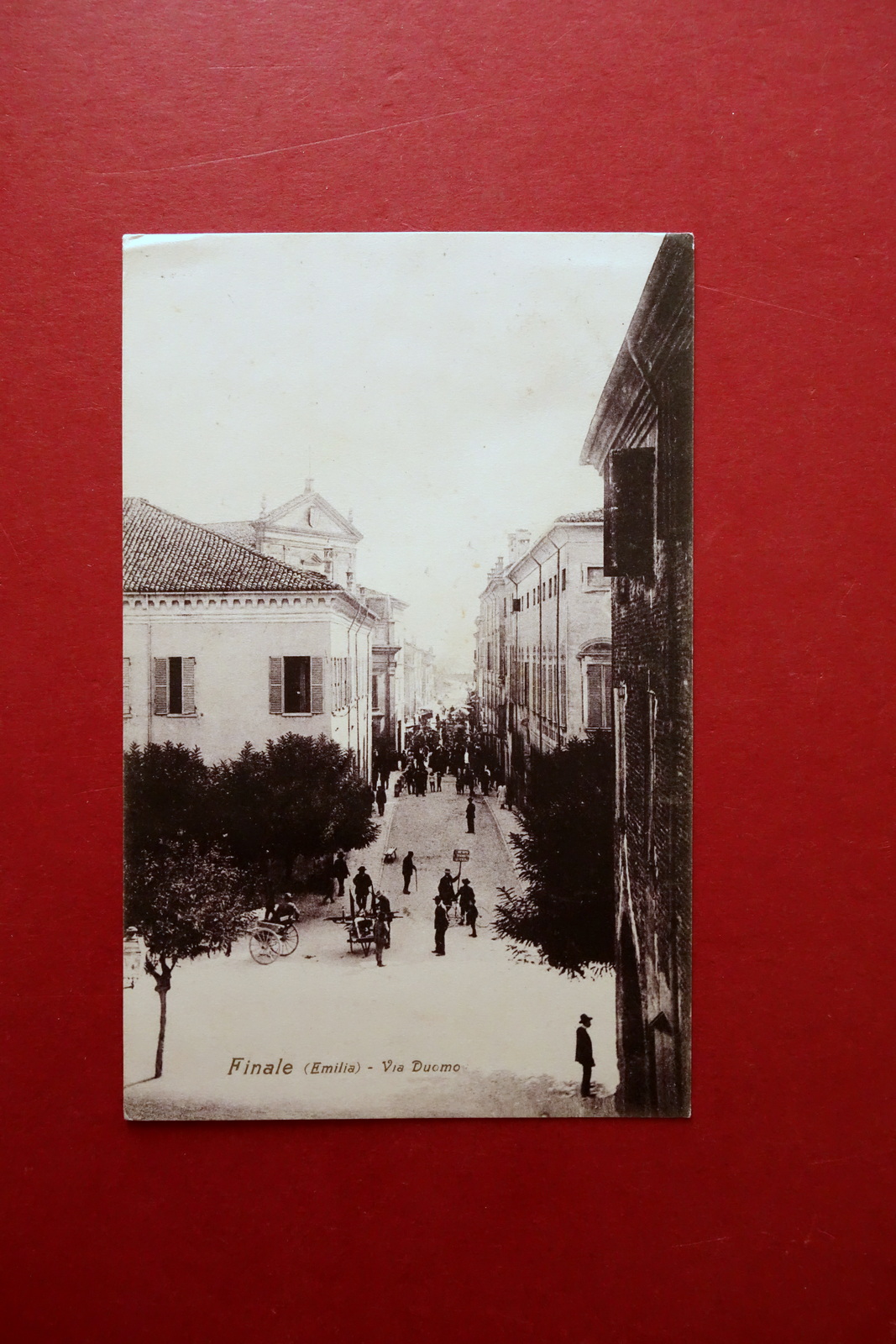 Cartolina Finale Emilia Via Duomo Viaggiata Animata 1912 Magni