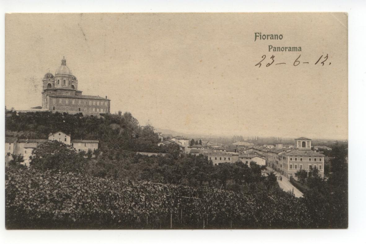 Cartolina Fiorano Panorama 1912 viaggiata Modena