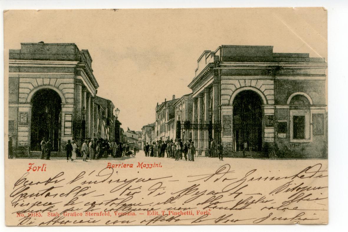 Cartolina ForlÏ Barriera Mazzini 1900 viaggiata