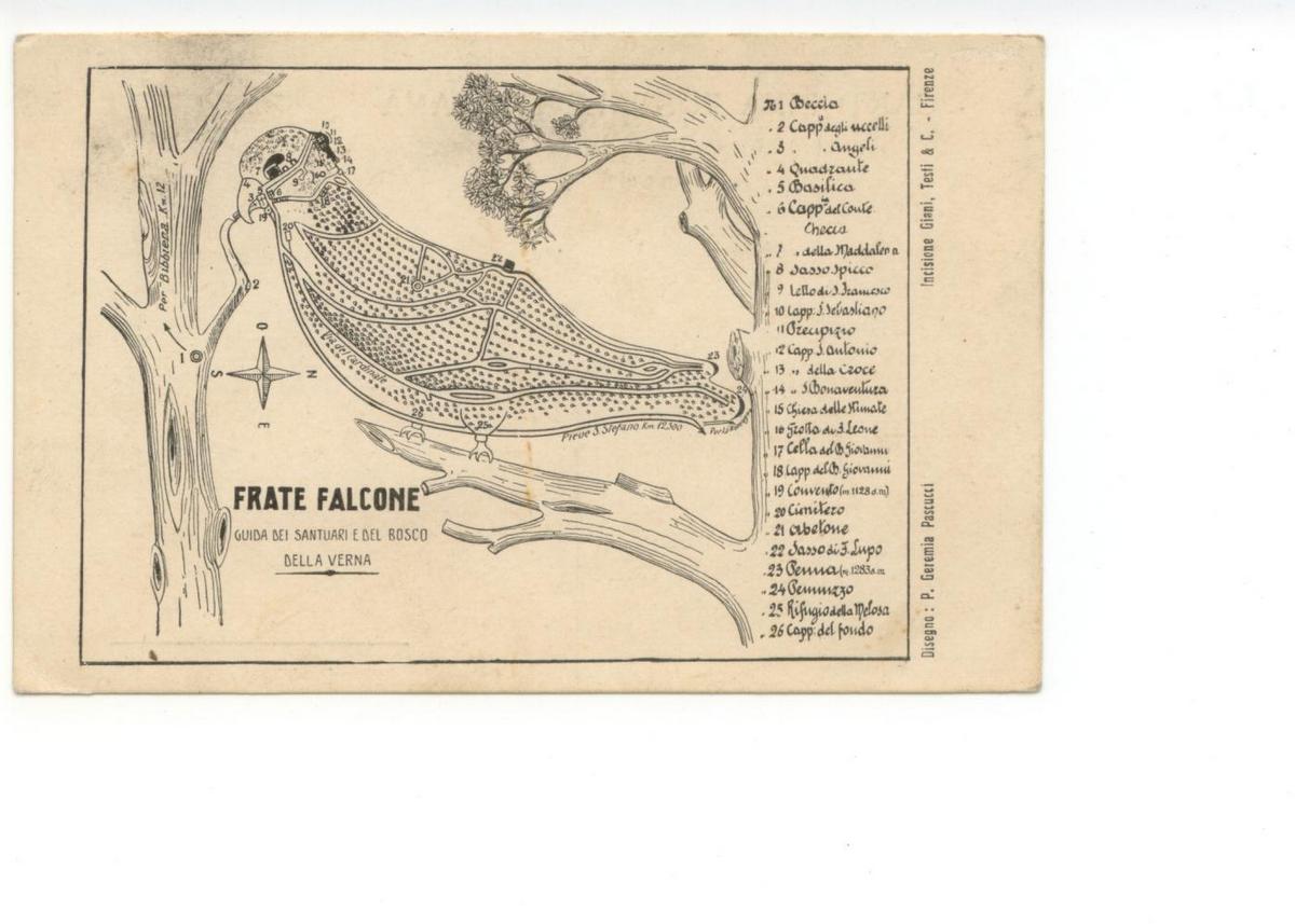 Cartolina Frate Falcone Guida dei Santuari e del Bosco della …