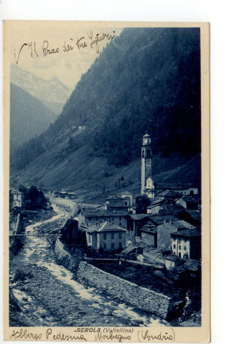 Cartolina Gerola Valtellina 1929 viaggiata Sondrio