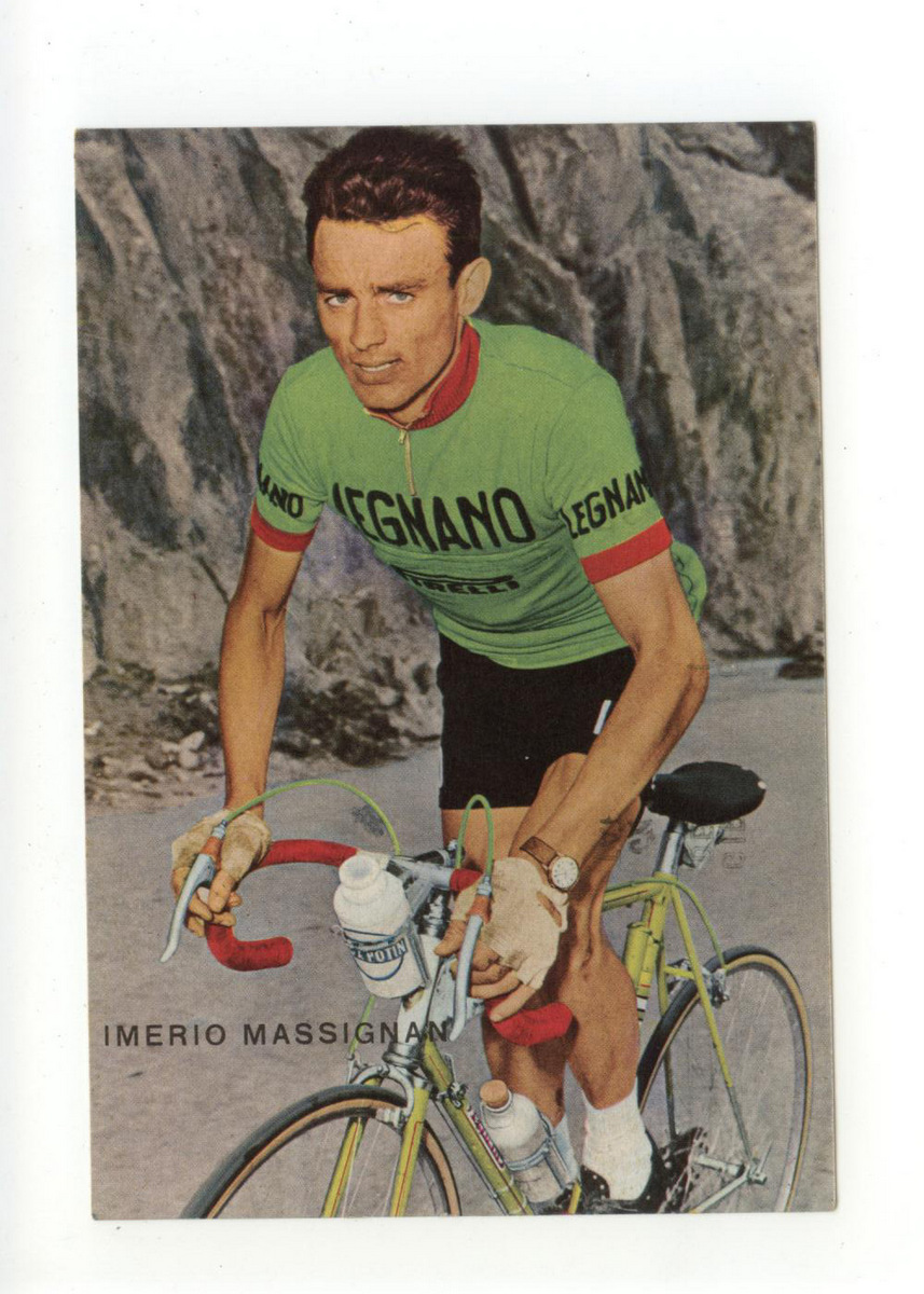 Cartolina Giro del Centenario dell'Unit‡ d'Italia Imerio Massignan 1961 annullo