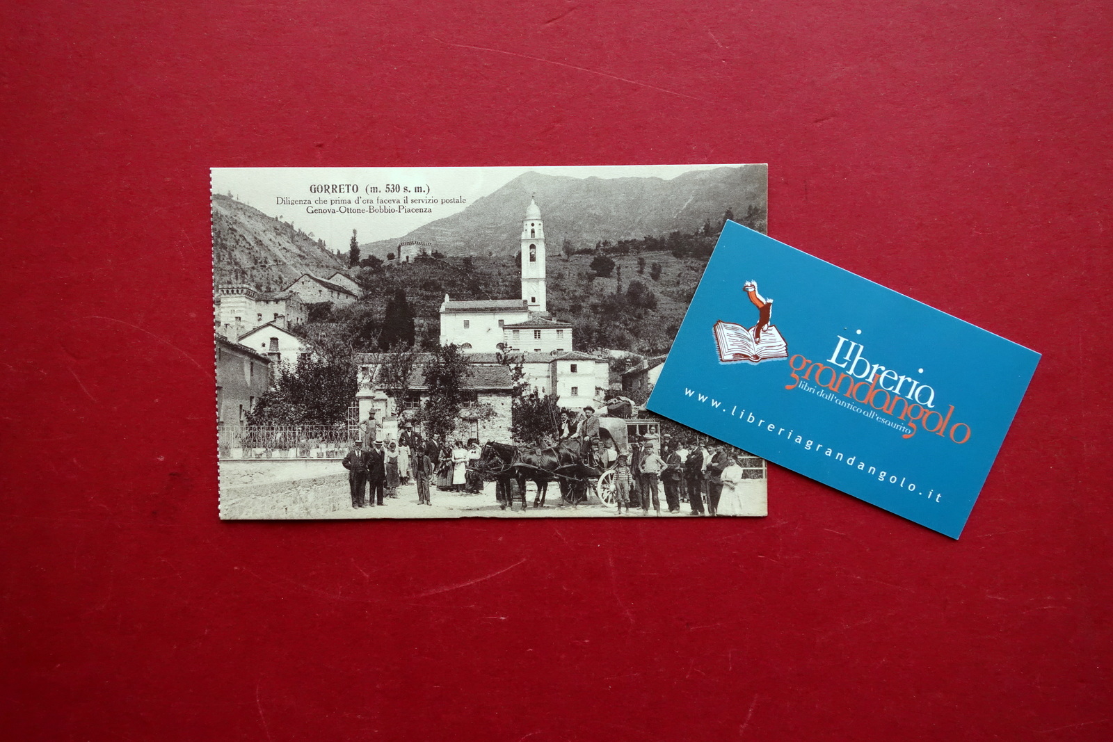 Cartolina Gorreto Diligenza Servizio Postale Genova Ottone Bobbio Piacenza Rara