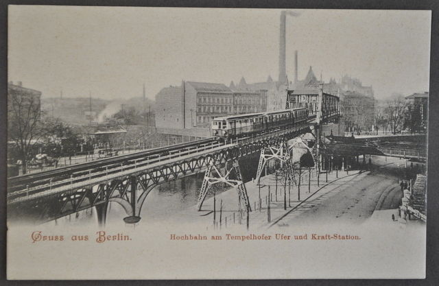 Cartolina Gruss aus Berlin Berlino Hochbahn Stazione Metropolitana Tram 1910 …