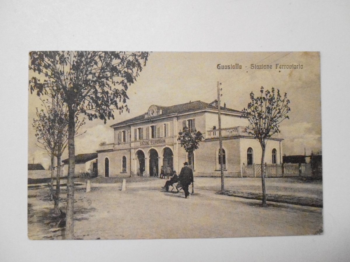 Cartolina Guastalla Stazione Ferroviaria 1920 viaggiata Modena