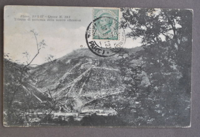 Cartolina Guerra Plava Quota 383 Trincee Partenza Offensiva 1917