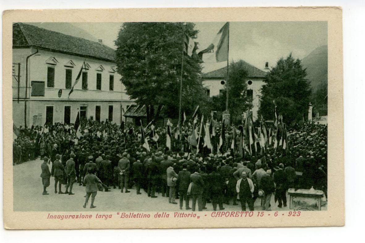 Cartolina Inaugurazione Targa Bollettino della Vittoria non viaggiata Slovenia