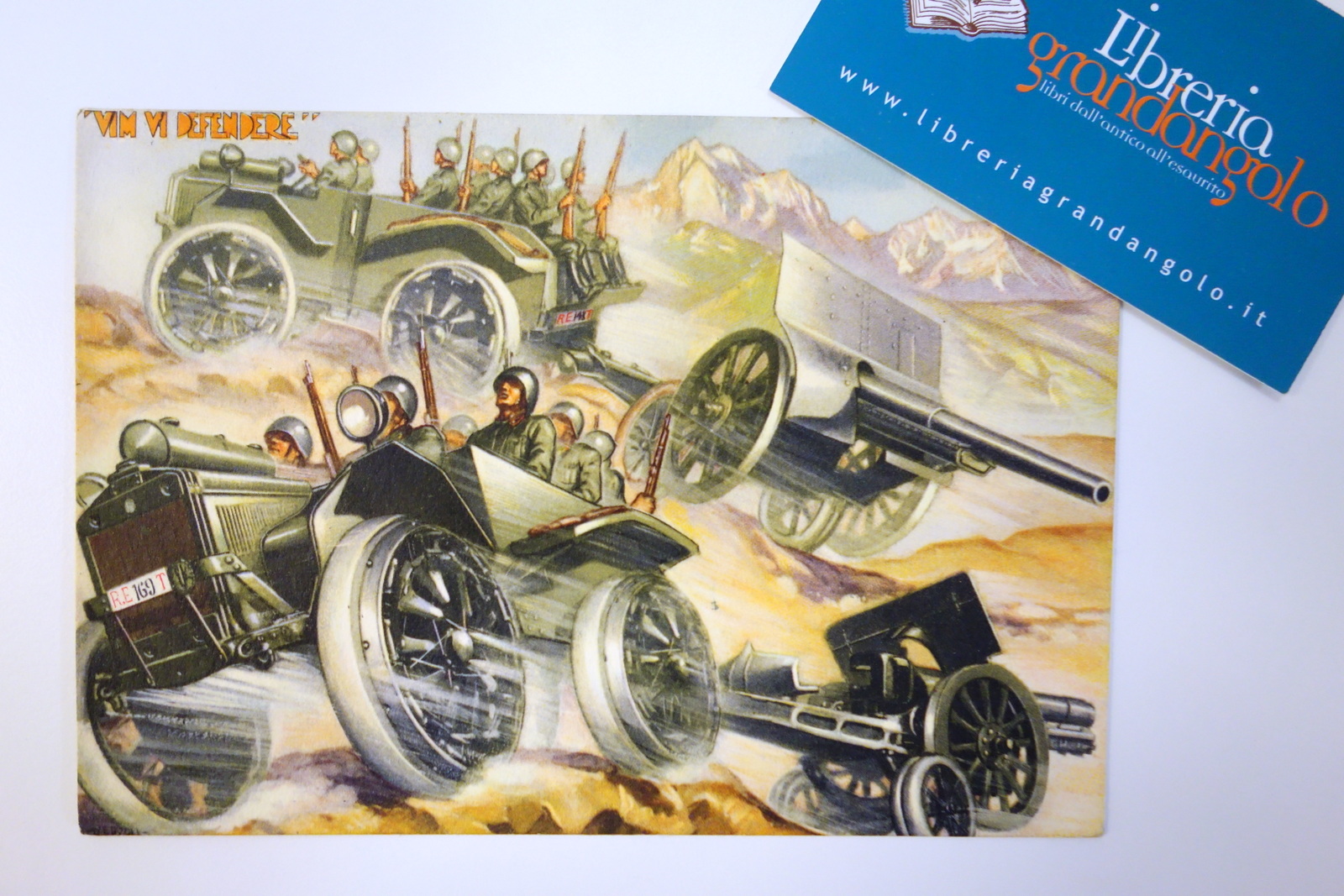 Cartolina IX Reggimento Artiglieria grafica futurista D'Ercoli viaggiata