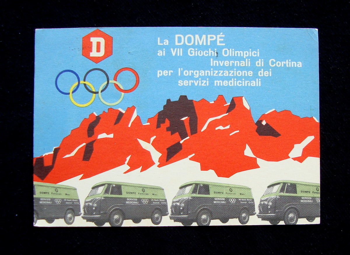 Cartolina La DompÈ ai Giochi olimpici Invernali Cortina 1956 commemorativa …