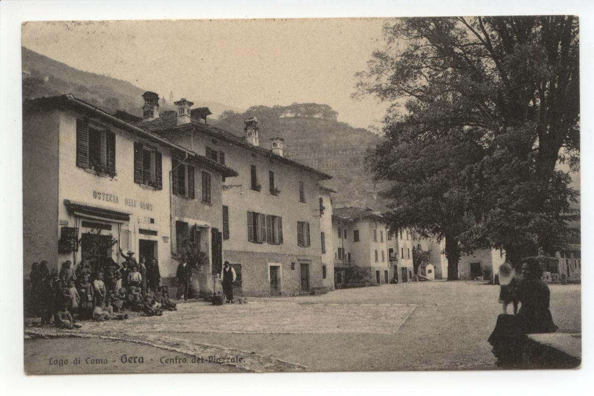 Cartolina Lago di Como Gera Centro del Piazzale 1914 viaggiata …