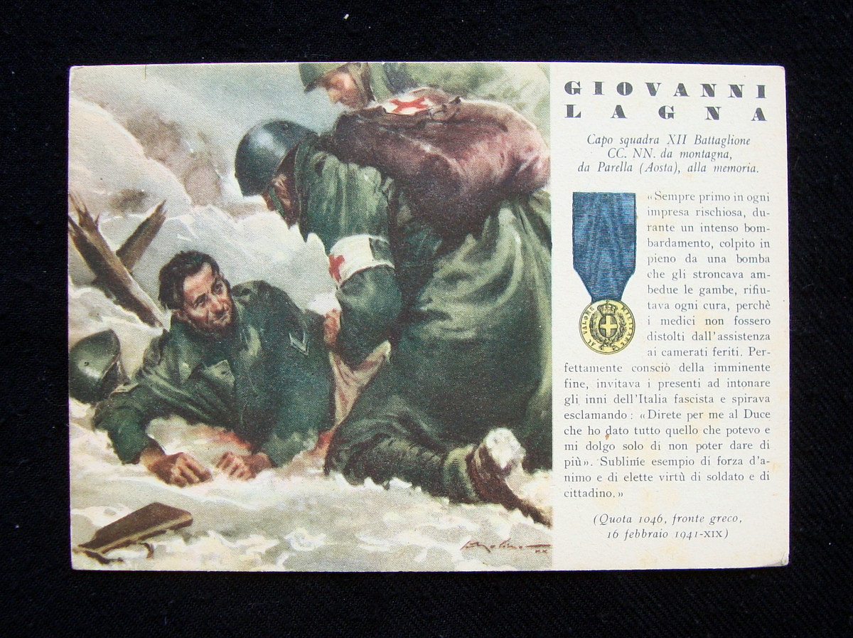 Cartolina Le Medaglie D'Oro N 24 Giovanni Lagna 1941 CCNN …