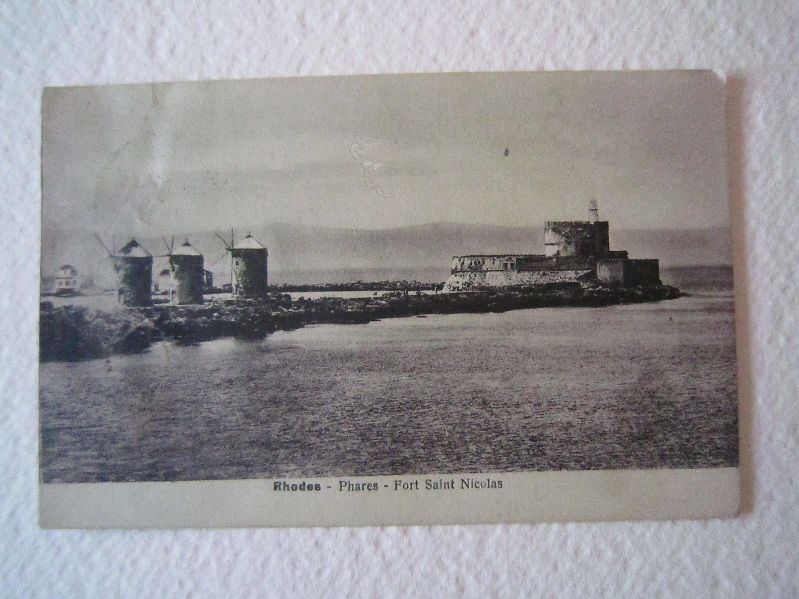 Cartolina Locale 1921 Rhodes Grecia Rodi Egeo Phares Fort Saint …
