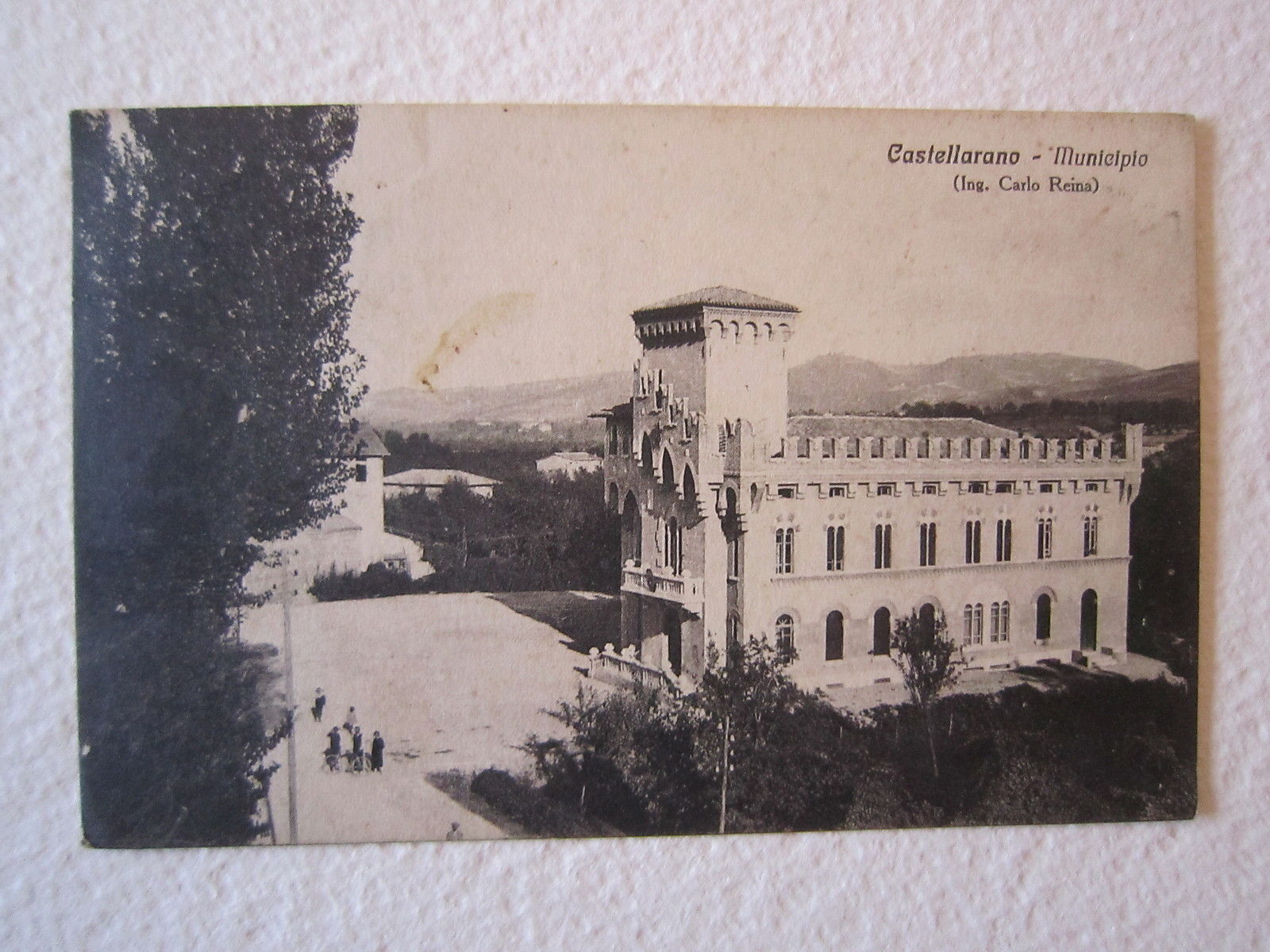 Cartolina Locale 1927 Castellarano Municipio Reggio Emilia Romagna Ing. Reina