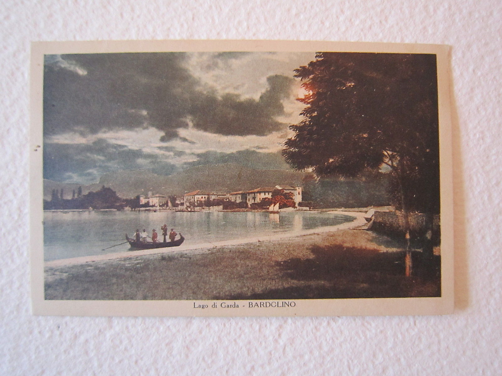 Cartolina Locale 1931 Lago Di Garda Bardolino Verona Veneto Animata