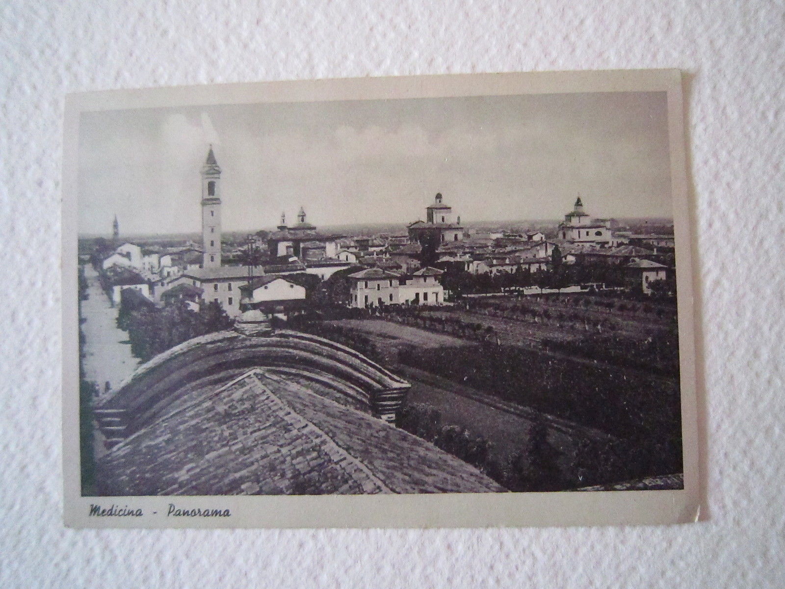 Cartolina Locale 1947 Emilia Romagna Bologna Medicina Panorama