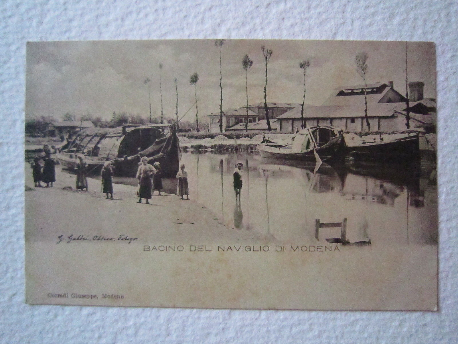 Cartolina Locale Primo '900 Emilia Romagna Modena Bacino del Naviglio …