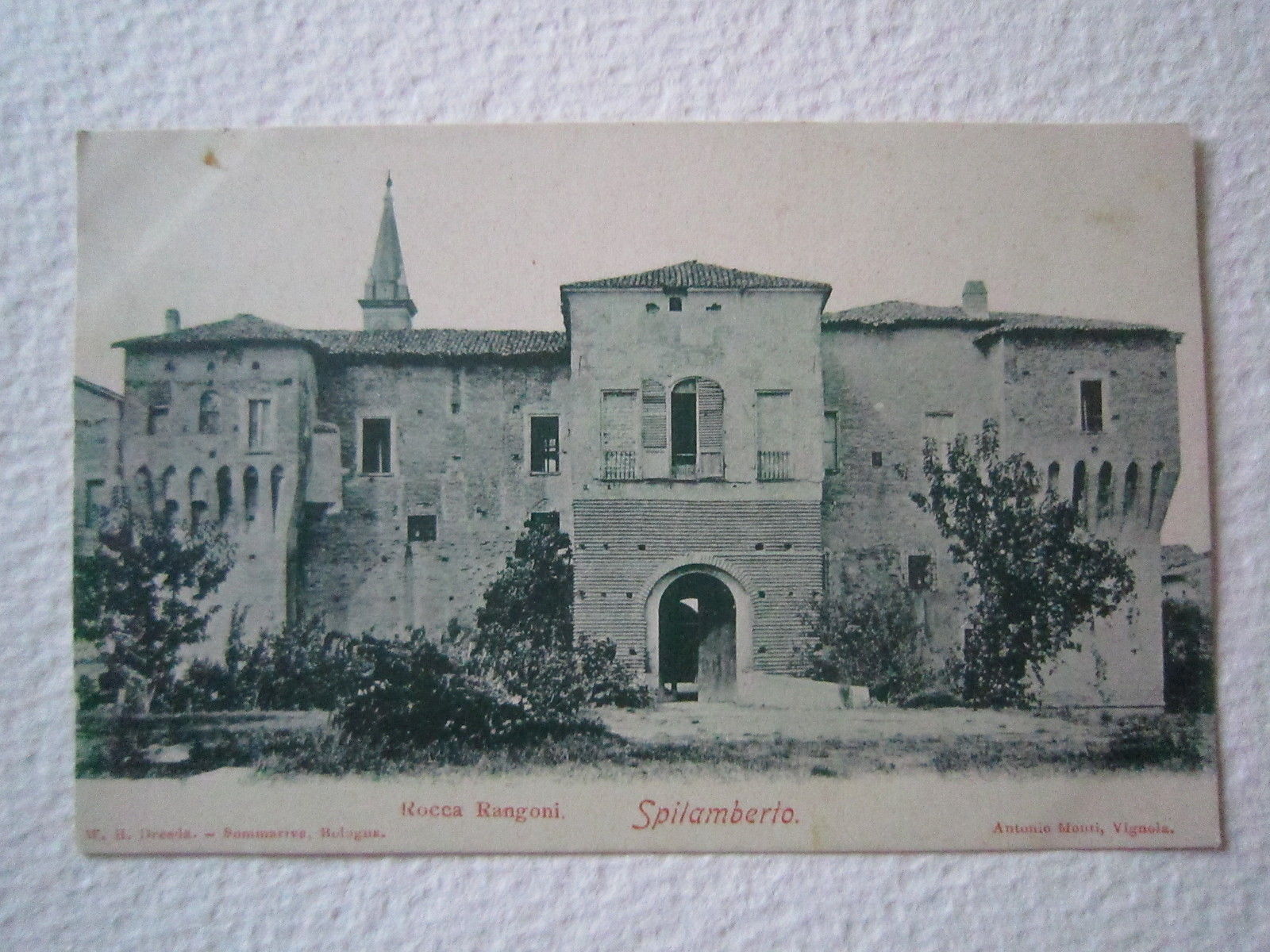Cartolina Locale Primo '900 Emilia Romagna Modena Spilamberto Rocca Rangoni