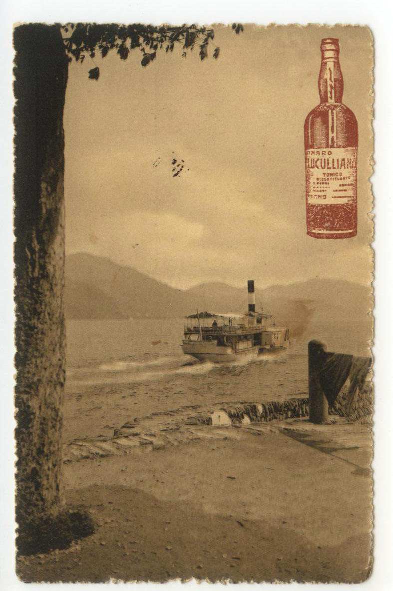 Cartolina Luculliano Amer ApÈritif Berlucchi Chiasso Valmadrera 1912 viaggiata