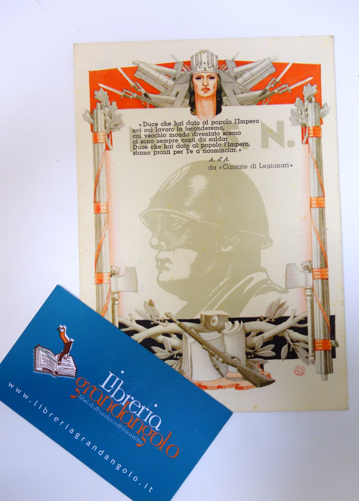 Cartolina M.V.S.N. Cantate di Legionari Paschetto non viaggiata anni '40