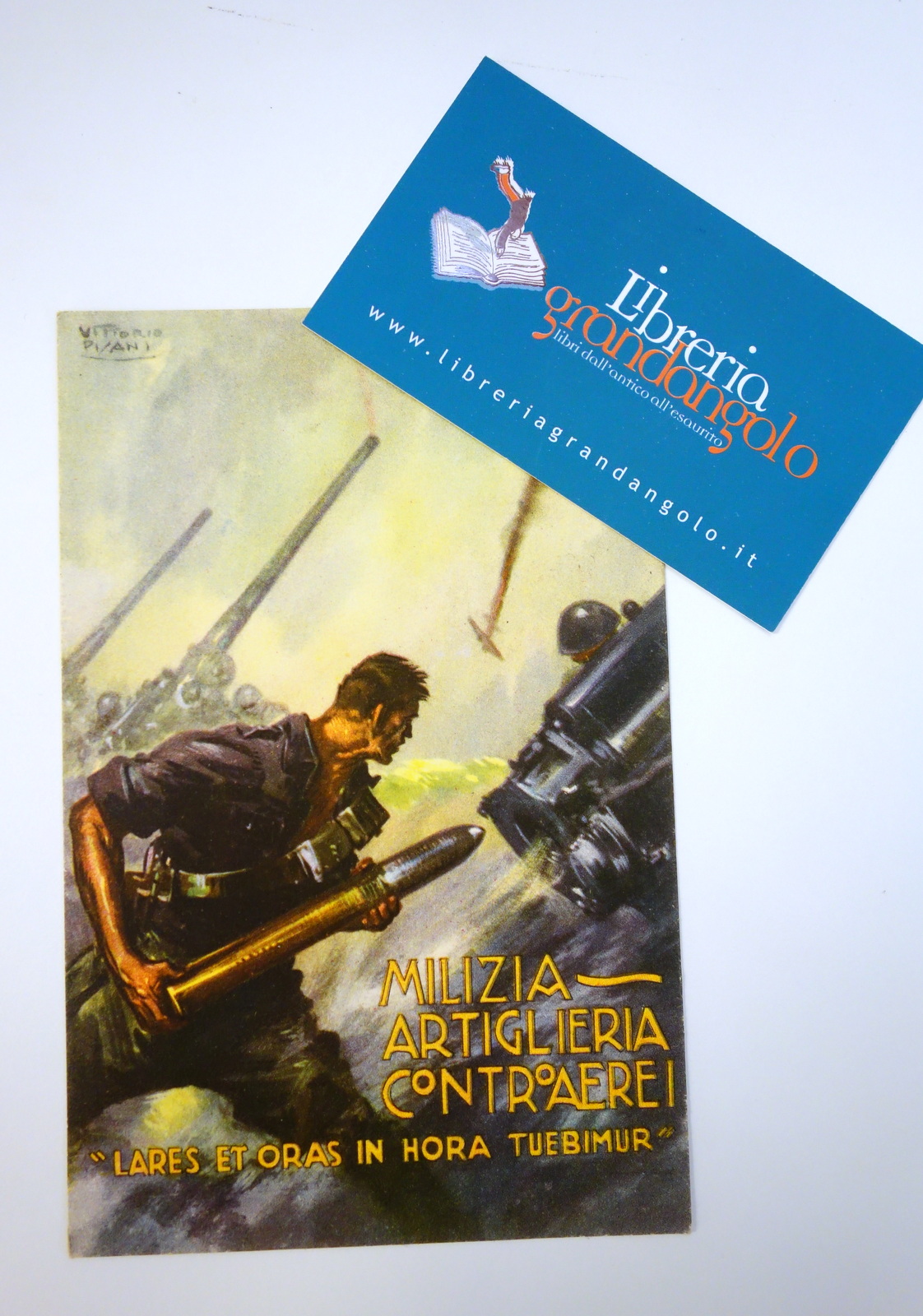 Cartolina Milizia Artiglieria Controaerei IV contraerea viaggiata 1941 Pisani