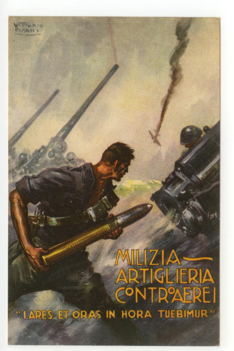 Cartolina Milizia Artiglieria Controaerei Lares Et Oras In Hora non …